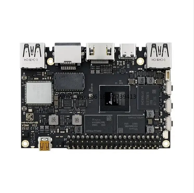KHADAS VIM4 Card Computer A311D2 Single Board Computer Mit Die Mali G52 MP8(8EE) GPU 8+32 GB Supports HDM-I in 4K 60FPS