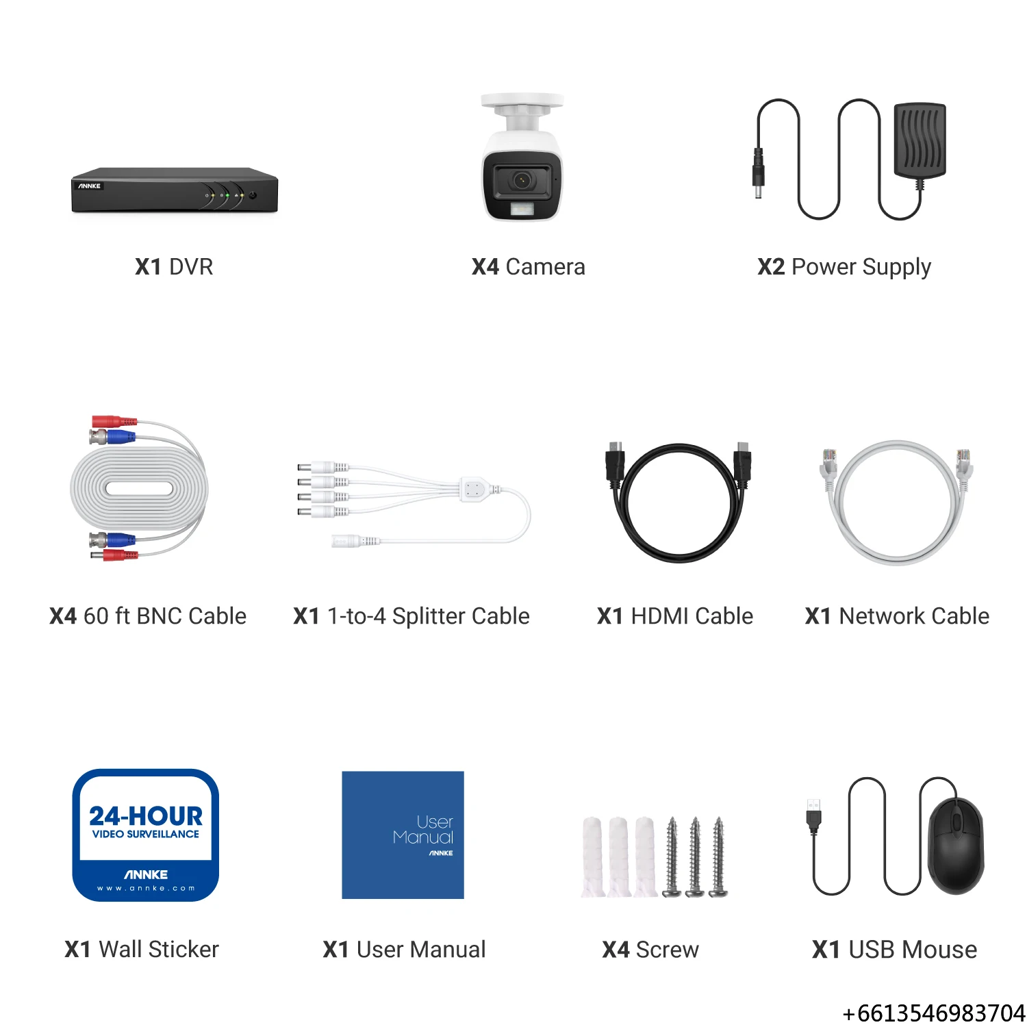 ANNKE 3K Outdoor Surveillance System: Audio Night Vision, Advanced 8-Channel 5MP DVR, and High-Quality Imaging CCTV Camera