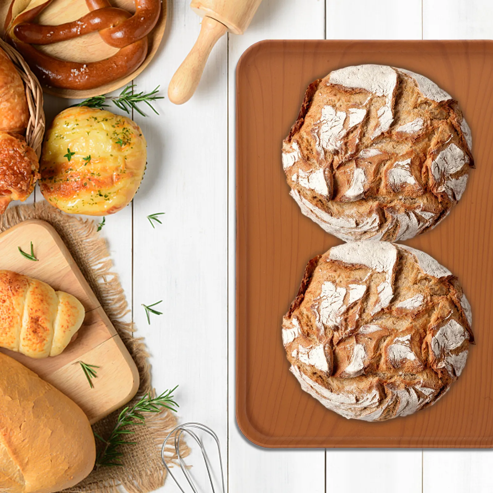 

3Pcs Modern Fruit Serving Tray Imitation Wood Grain Lightweight Portable Snacks Storage Plate Party Supply Housewarming Gift