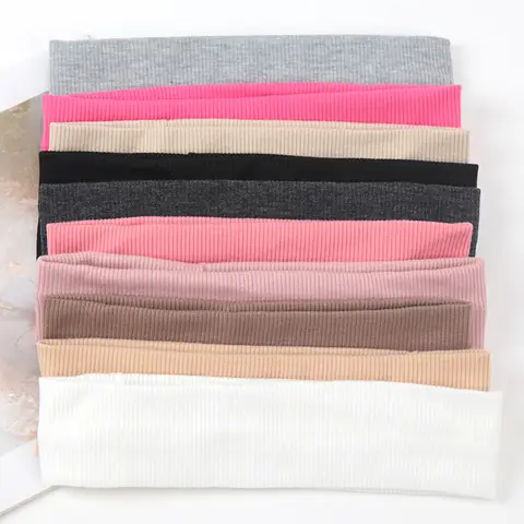 Fashion Knitted Hair Bands Women Solid Color Elastic Headband Sport Yoga Hairband Soft Wash Face Makeup Headwrap Accessories