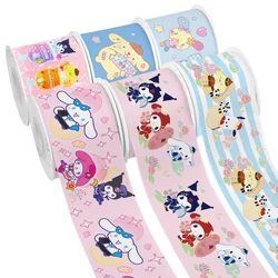 10 Yards Mini Popular Cartoon Ribbon Hello Sanr Grosgrain Satin Ribbon DIY Gift Crafts Jewelry Accessories
