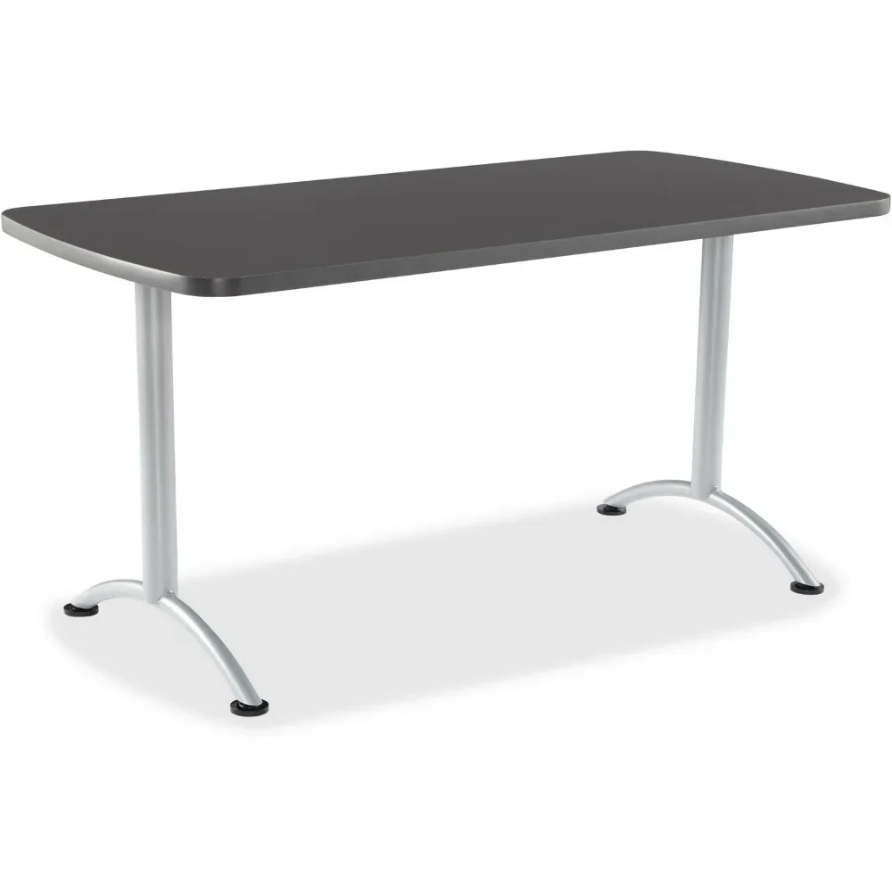 

5-foot Rectangular Conference Table, 30" x 60", Graphite/Silver Leg