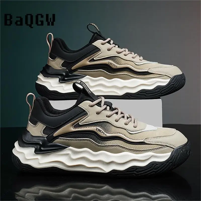 New Sport Shoes for Men Men's Casual Shoe Four Seasons Thick Bottom Designed High Quality Wear-resistant Waterproof Man Sneakers