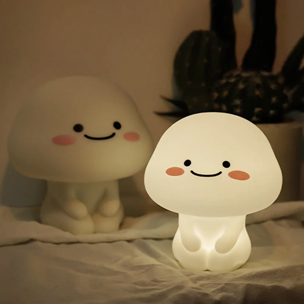 Cute Baby Night Light Dimmable Usb Charging Bedroom Bedside Nightlight Skin-friendly Eye Care Kid Lamp Gift Childen Kawaii Home