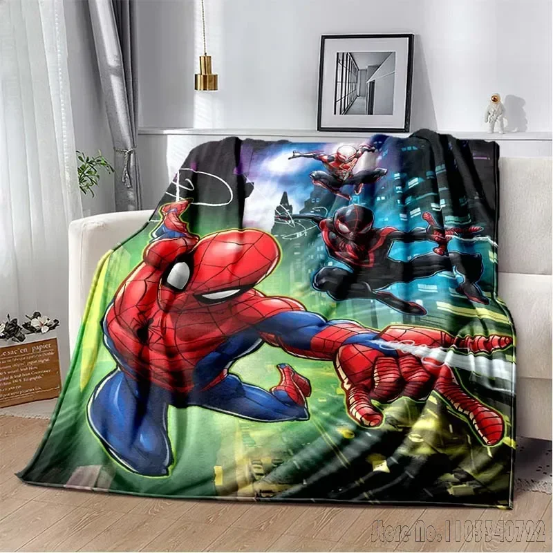 Anime Marvell SpiderMan Boys HD Print Blanket Travel Picnic Blanket Children's Adult Household Blankets Gift