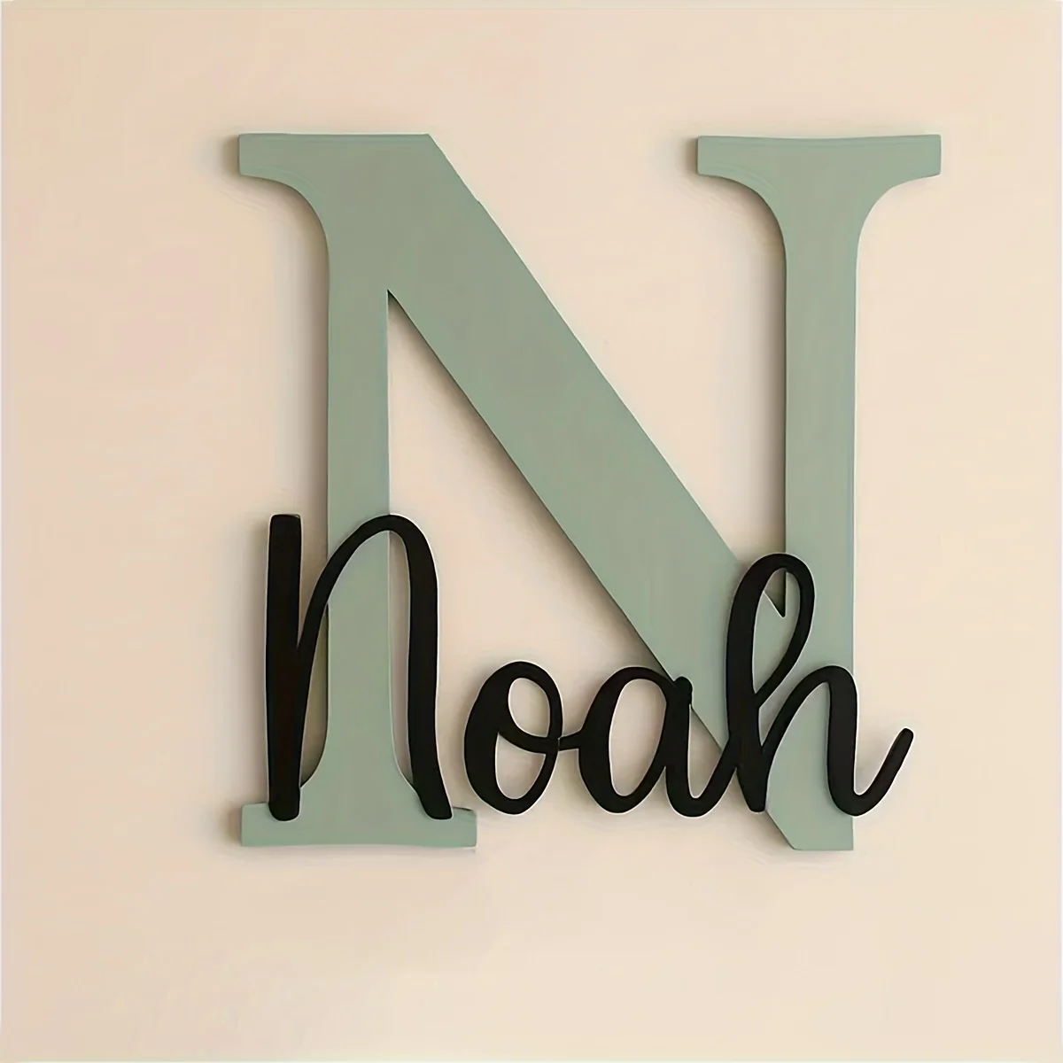 Wooden Name Plate for Children's Room - Customized Door Sign with Baby's Name Ideal Gift for Birth Baptism Wall Decor