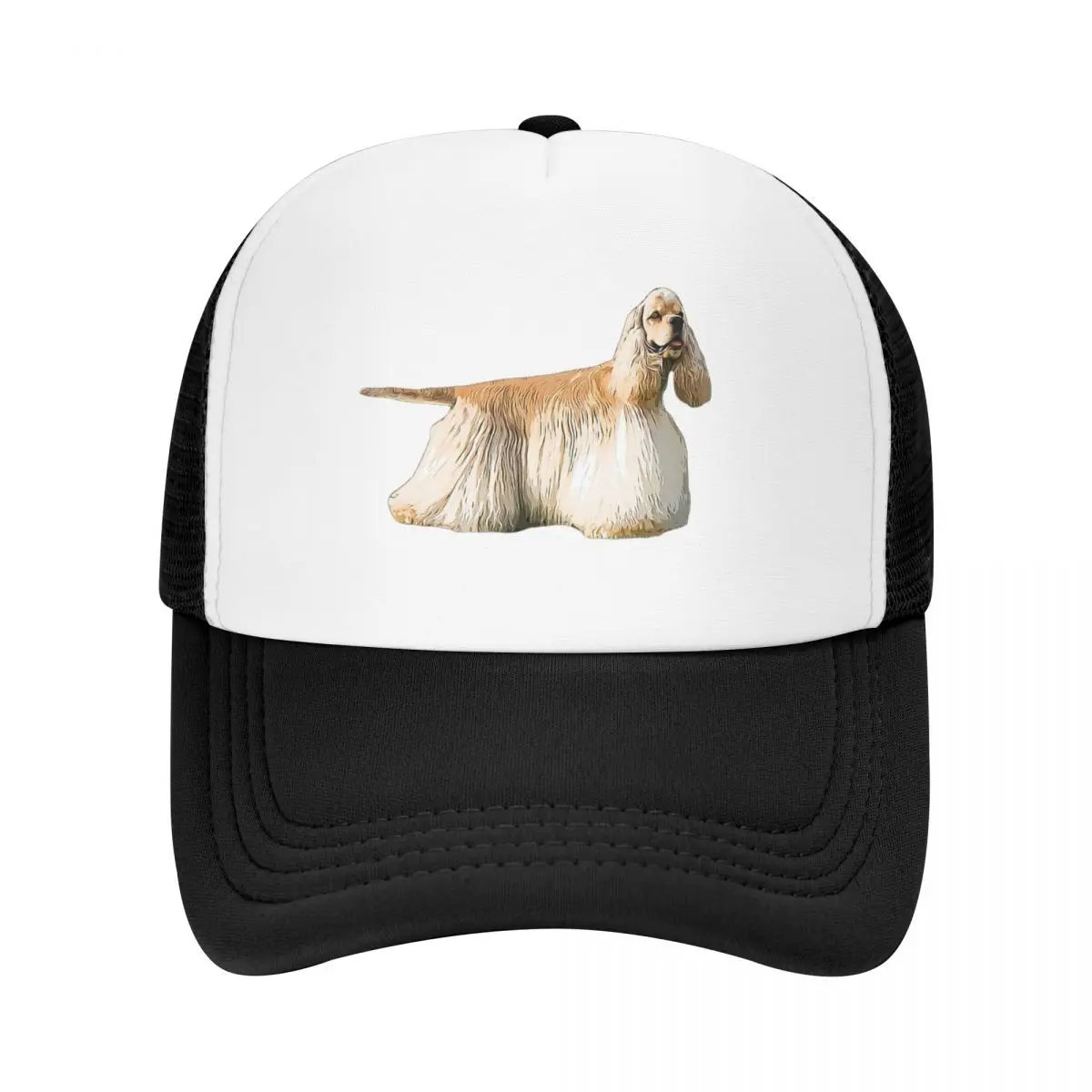 American Cocker Spaniel Golden Beauty Cap Fashion Casual Mesh Baseball Caps Adjustable Hat Hip Hop Summer Unisex Baseball Hats