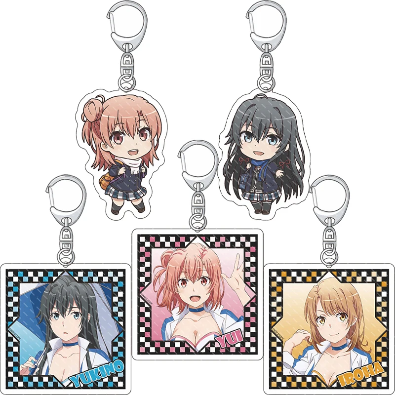 55MM Anime ‌ My Teen Romantic Comedy SNAFU Figur Yukinoshita Yukino Yuigahama Yui Miura Yumiko Acryl-Schlüsselanhänger Kawaii ‌   Geschenke