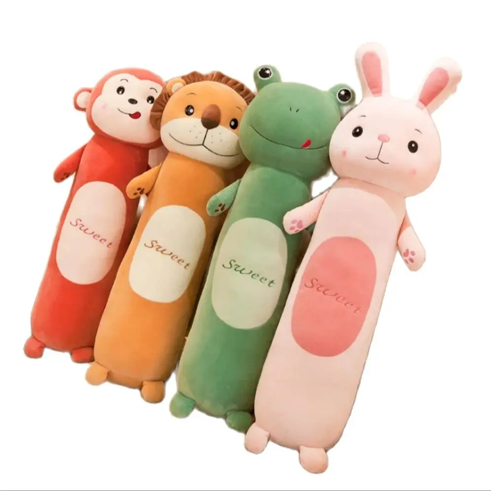 

50CM Soft Strip Sleep Cylinder Throw Pillow Plush Toy Creative Lazy Children's Animal Cute Bed Comfort Bunny Doll Festival Gift