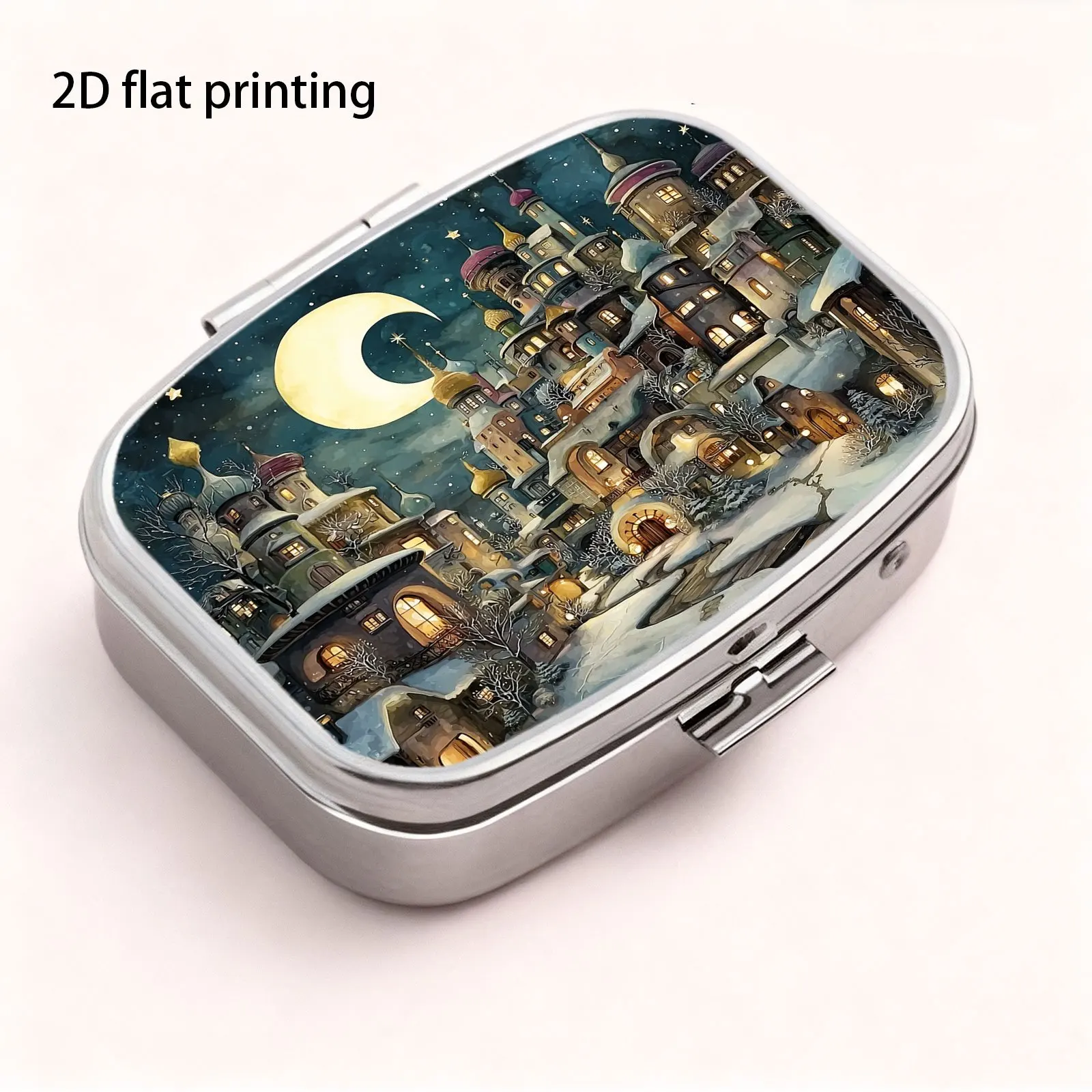 A Mysterious Eye-Shaped Pill Box, Mini 2-Compartment Organizer, Portable Home Medicine Storage, Ideal for Wallets and Travel, a Unique Gift