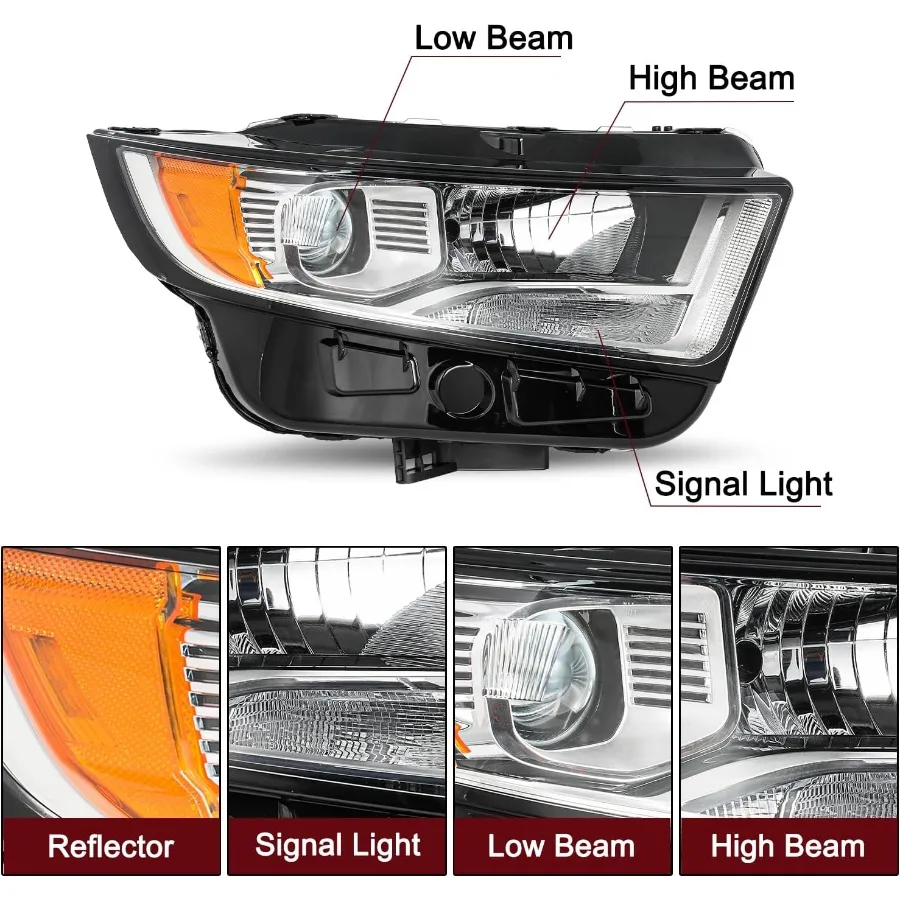 Sostituzione del gruppo fari per il 2015 2016 2017 2018 Edge SE SEL SEL Plus Sport Titanium OEM Proiettore Alogeno Faro Rig
