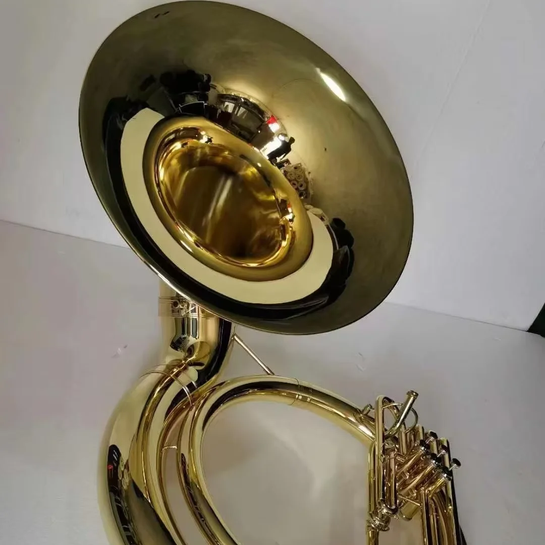 Brass Sousaphone All-Brass Band Drum Horn Tuba Subwoofer for Bass Instrument for the Team SX01