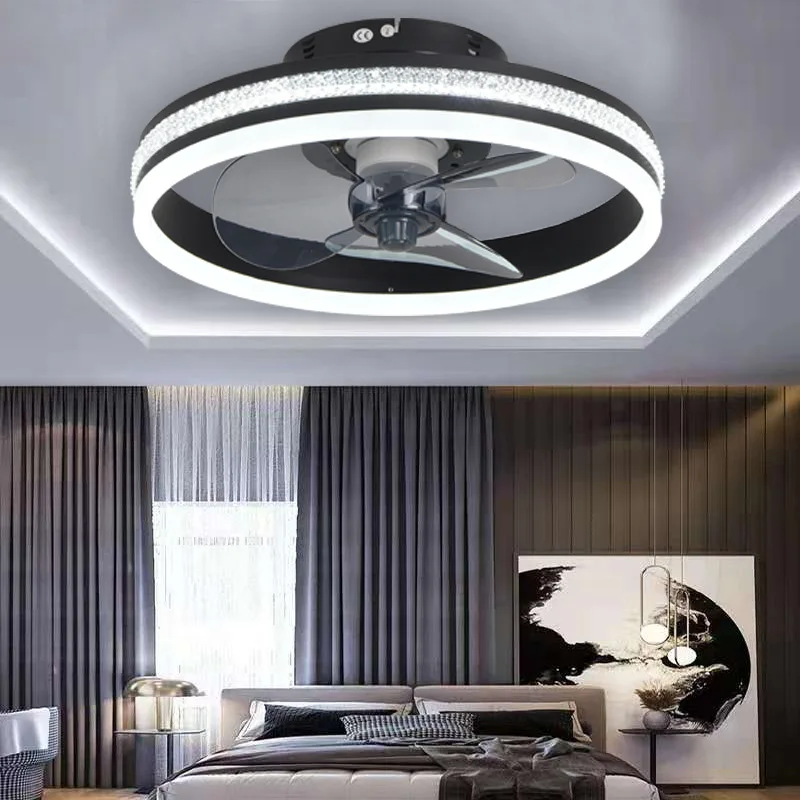 

Modern Ceiling Fan Light Kit Led Light Bedroom Living Room Ceiling Lamp 40/50cm Fan Ventilator Cooler Fans for Home Fixtures