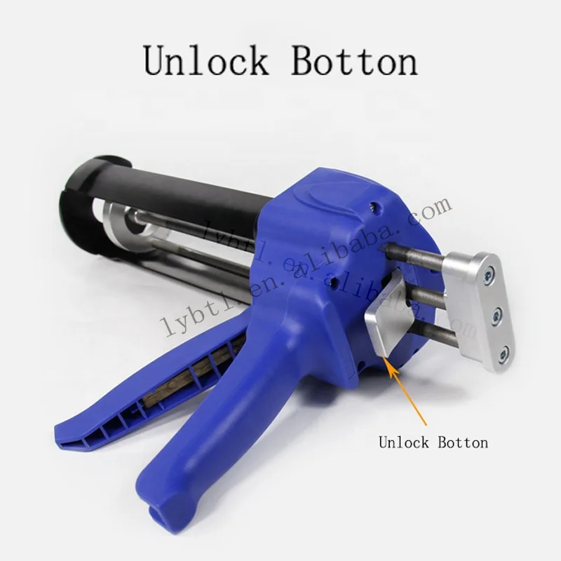 380ML 10:1 手動コーキングガン ダブルカートリッジ シリコン接着剤ガン