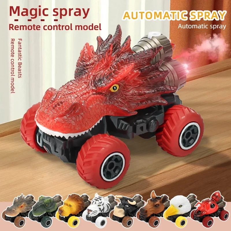 Voiture Dinosaure Télécommandée pour Enfant Garçon et Fille, Véhicule Vorannosaurus Rex, Cadeaux de Noël et d'Anniversaire, 2.4G, 1:43 MiniRC, 3 +