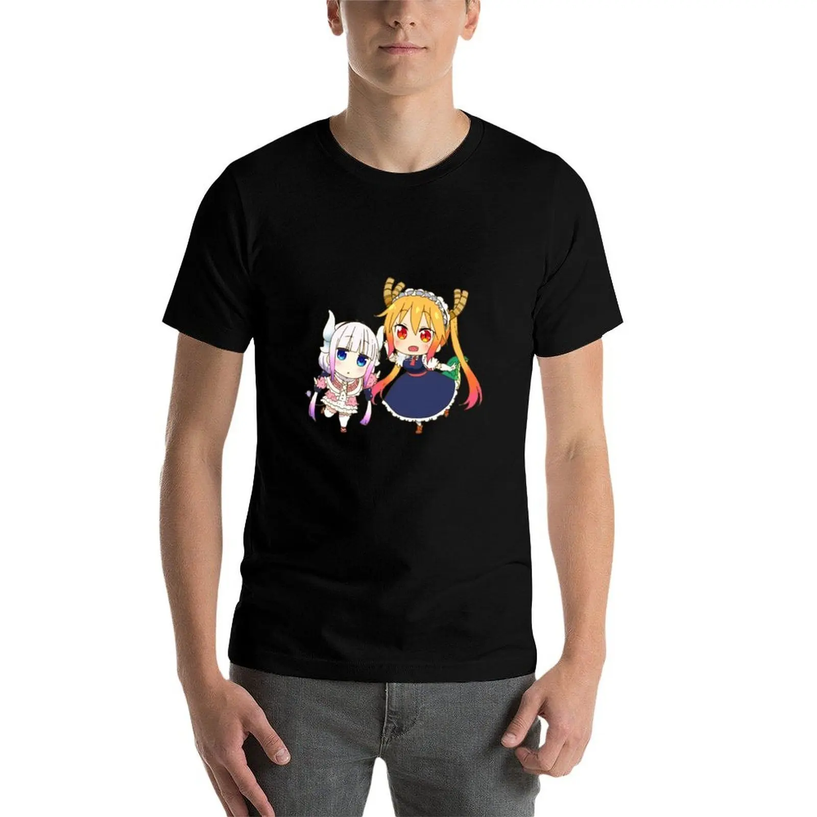 

Kanna and Tohru - Miss Kobayashi&39;s Dragon Maid T-Shirt t shirts cotton 100% t shirts for man cotton soft T-Shirt