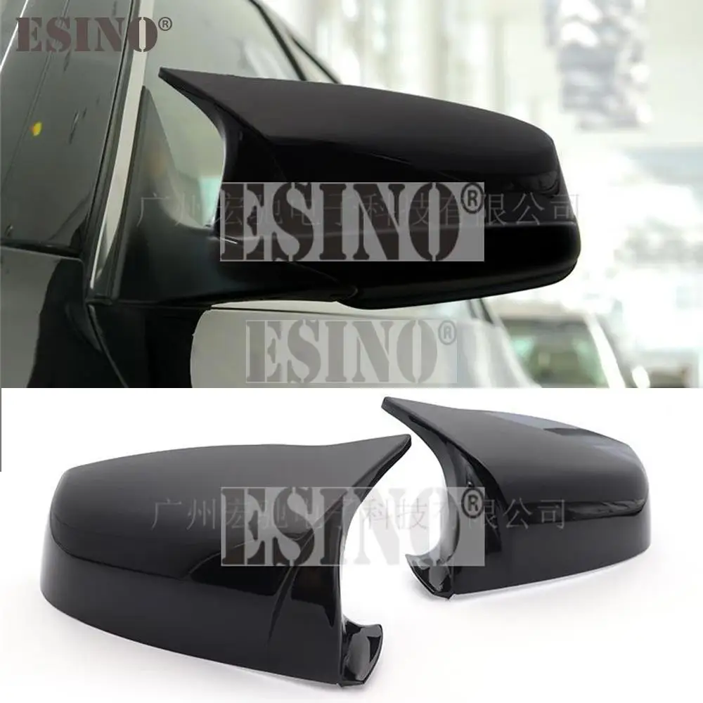 

2 x ABS Bright Black Oxhorn Style Rearview Side Mirror Replacement Covers Cases For BMW F07 F07 F10 F11 F12 F13 F01 F02 F03 F04