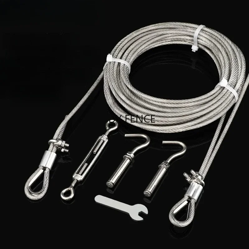 304 Stainless Steel Wire Rope Diameter 3mm Grape Trellis Steel Wire Rope Clothesline Curtain Balcony Rope Hardware Accessories