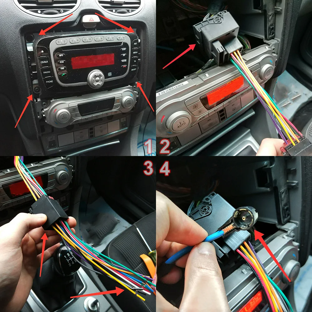 Dla Citroen Xsara Picasso 2000 - 2004 2005 2006 2007 2008 Radio Stereo samochodu ISO do Din antena maszt antenowy złącze adaptera wtyczka