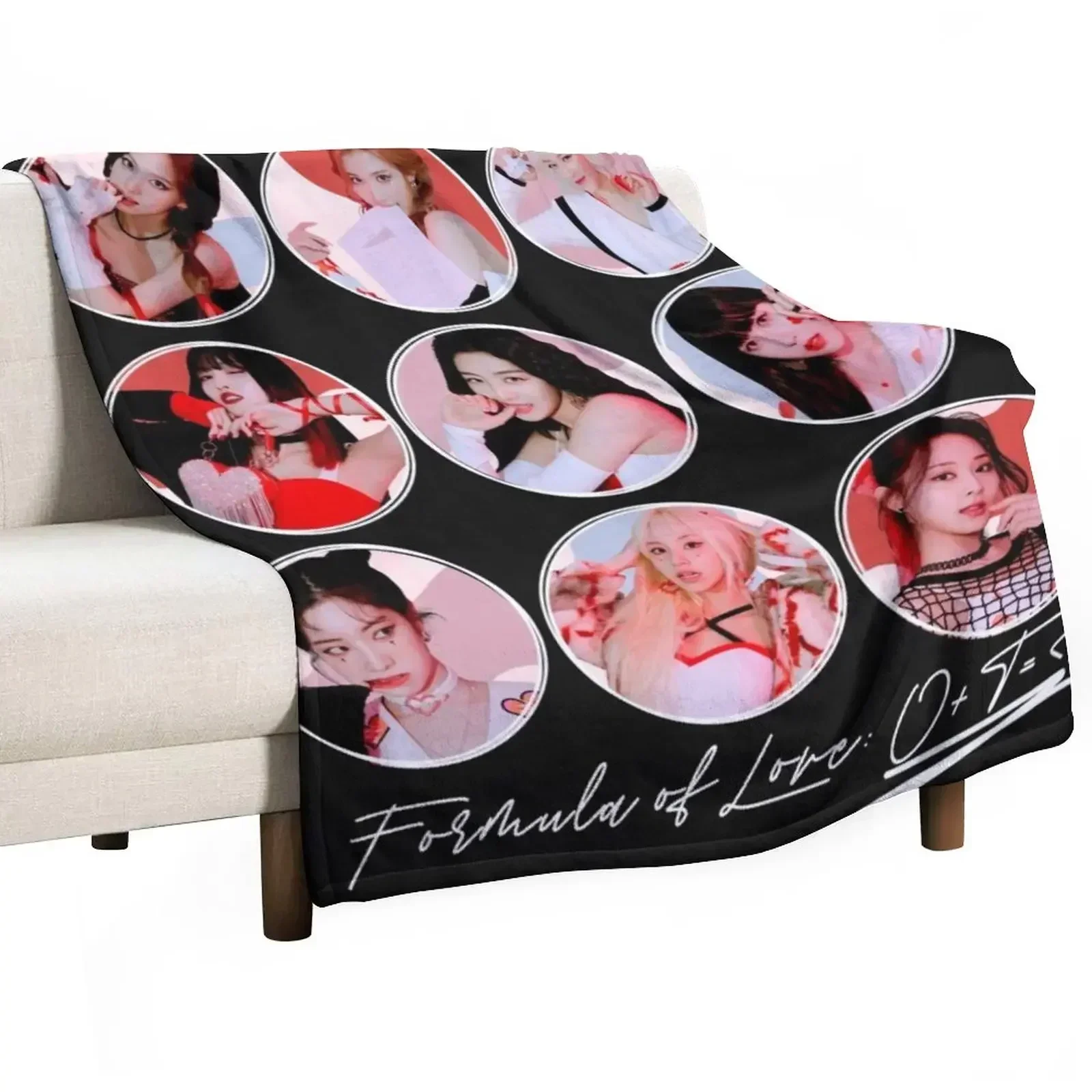 

twice formula of love scientist girlgroup kpop Throw Blanket Sofa Throw Furrys Blankets