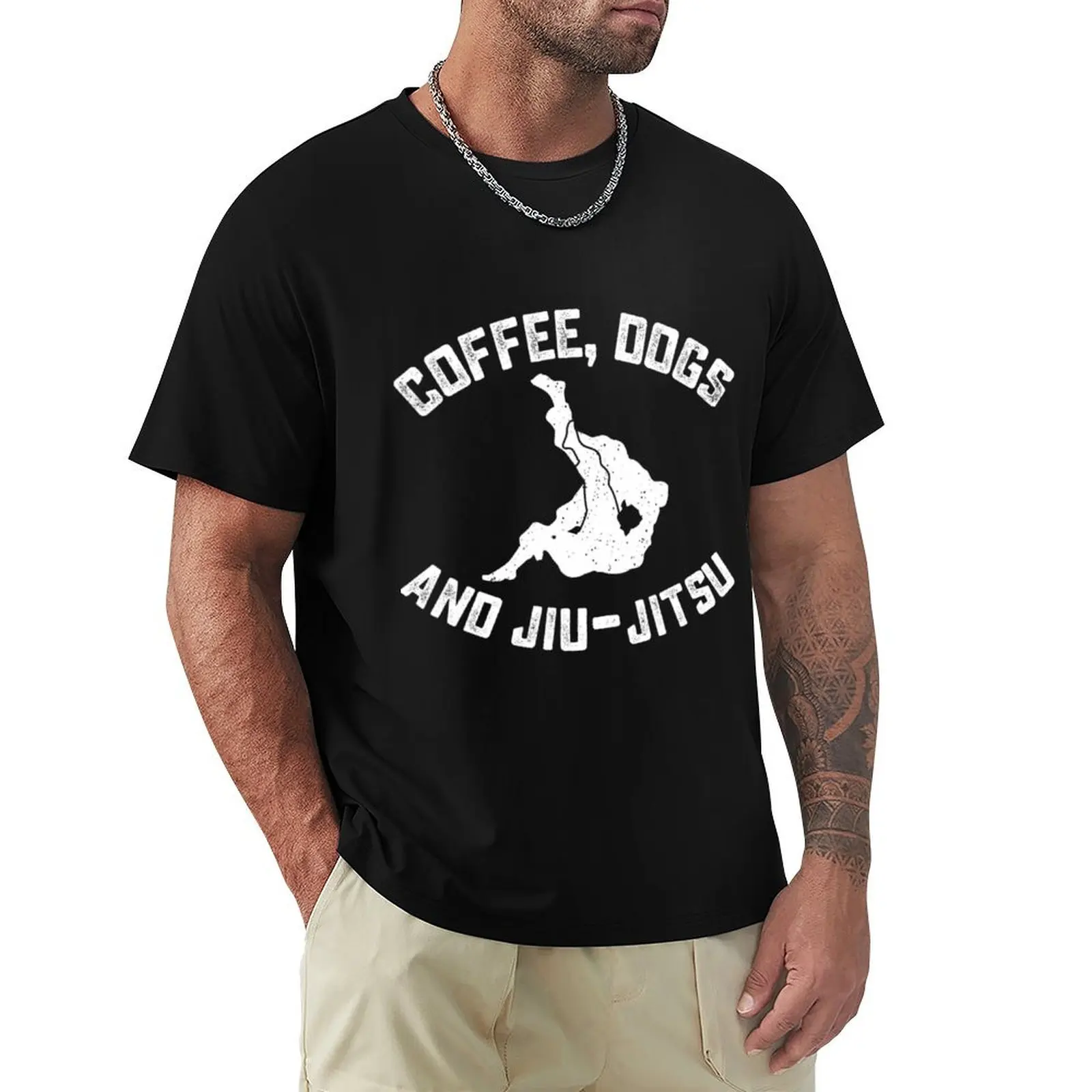 

Bjj Quote Coffee Dogs And Jiu Jitsu Fighter Jujitsu T-Shirt funny gifts custom shirt man t shirt funny t shirts men