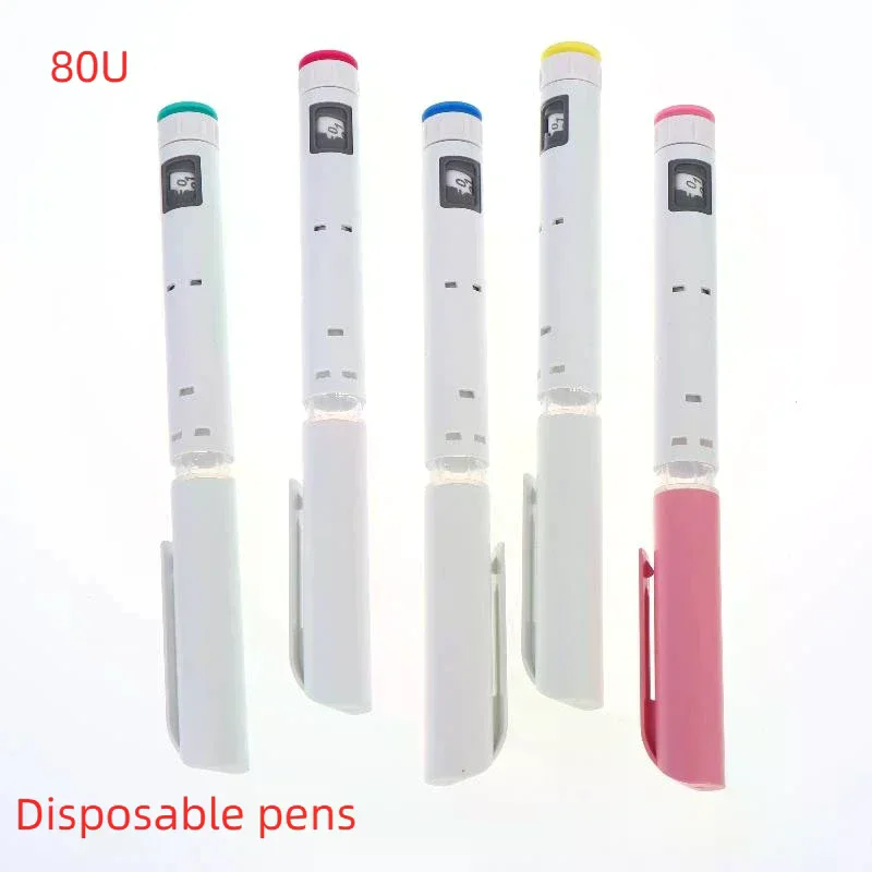 1*Dose Medication Injection Pen Set Lancing Pen Disposable Insulin Syringe Perfect For Home Blood Glucose Testing Diabetic Care