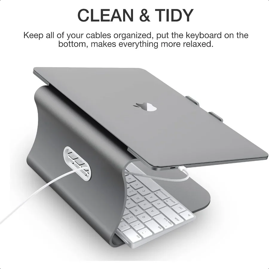 Laptop Stand Aluminum Cooling Computer Stand Holder for Apple Book Air Pro 1116 Laptops Gray