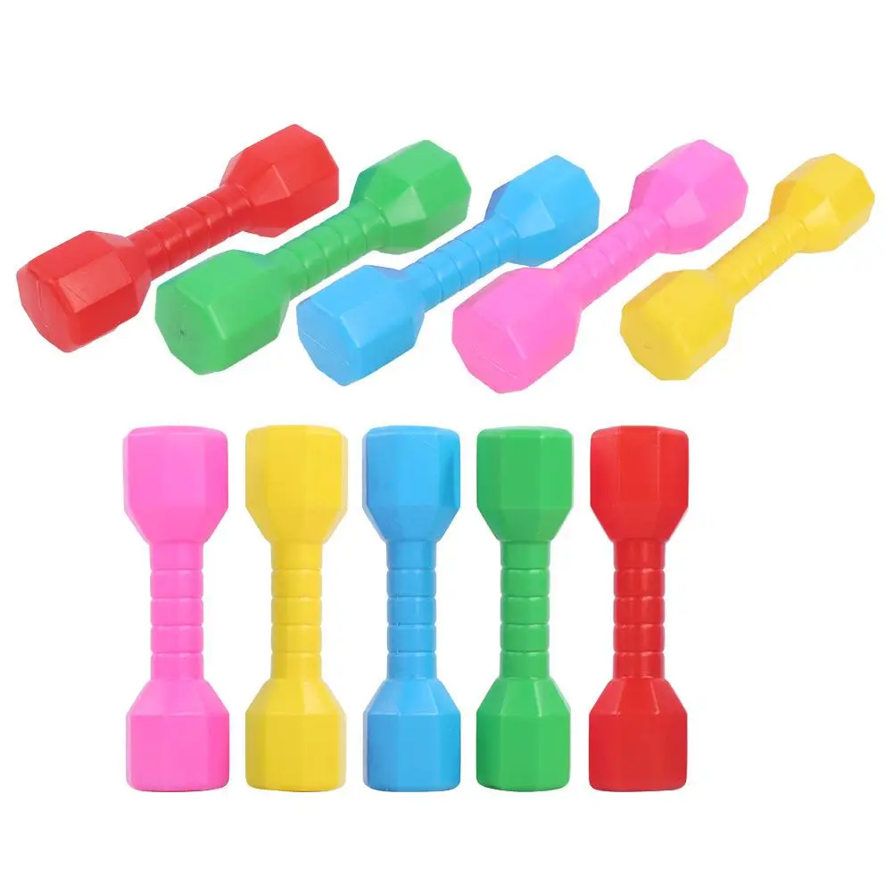 10Pcs Kids Plastic Dumbbell Set for Outdoor Performance & Exercise - Children Fitness Weights Dance Tool