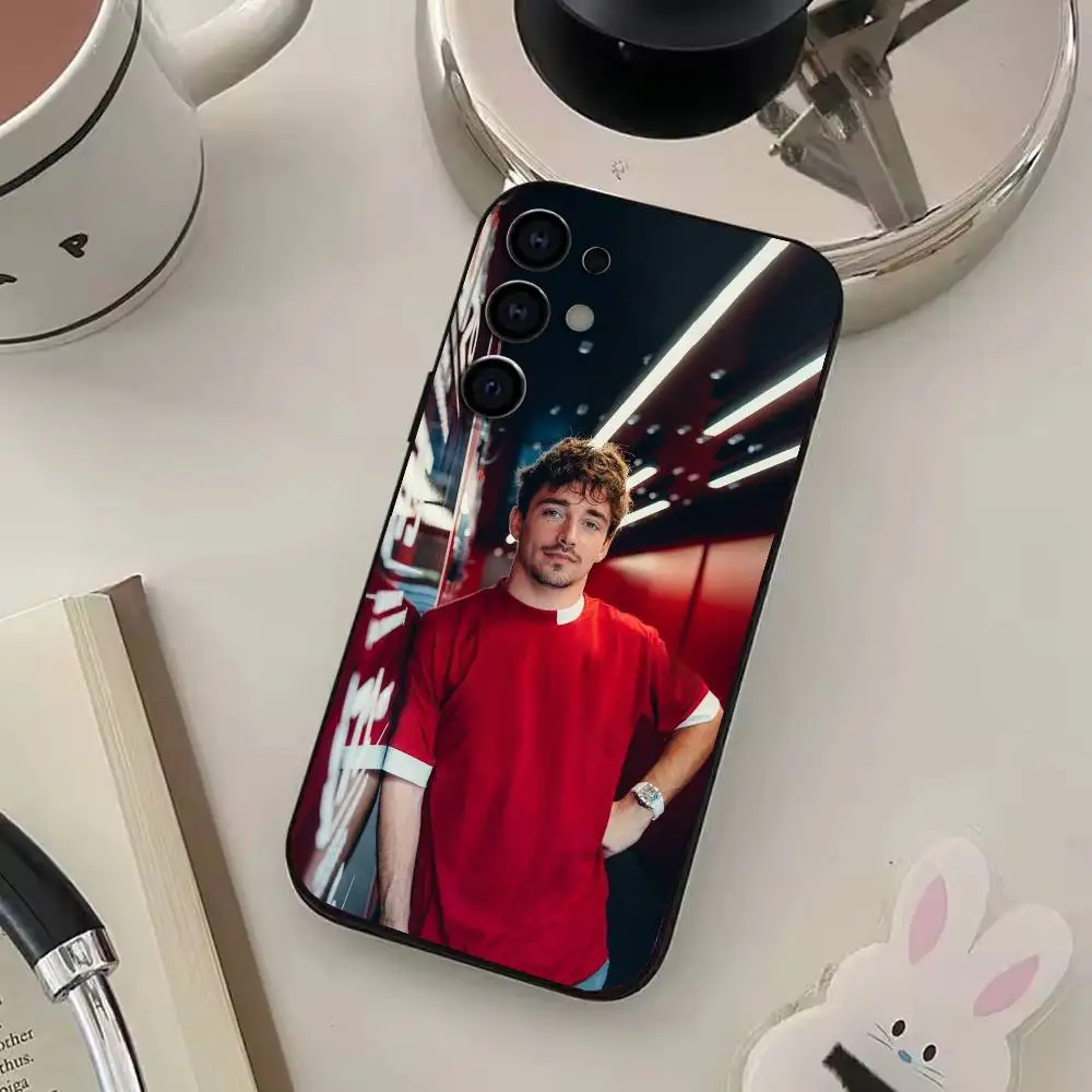 เคสโทรศัพท์ C- Charles Leclerc 16 สำหรับ Samsung S25,S24,S21,S22,S23,S30,Ultra,S20,Plus,Fe,Lite,Note,10,9,5G สีดำ