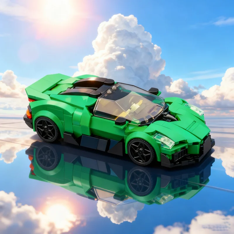 375 pçs moc bugatti brouillar cidade campeões super carro modelo blocos de construção arquitetura presente natal brinquedos criativos educação