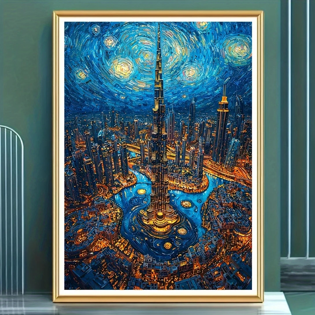 Home Decor Dubai - 500/1000/1200/2000ピース 大人向けパズル ドバイ市夜景、ジグソーパズル 脳トレゲーム ギフト ホームデコレーション