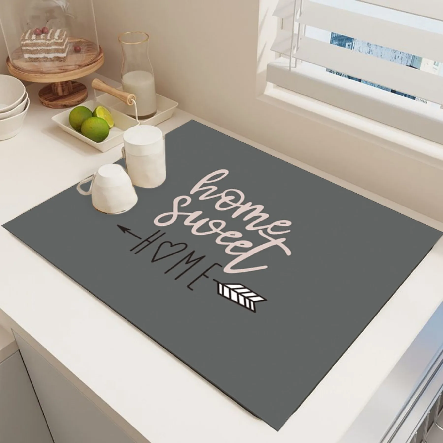 

Diatomaceous Earth Absorbent Mats for Home Kitchen - Dish Drying, Table Heat Insulation & Cup Anti - Scald - Quick - Drying