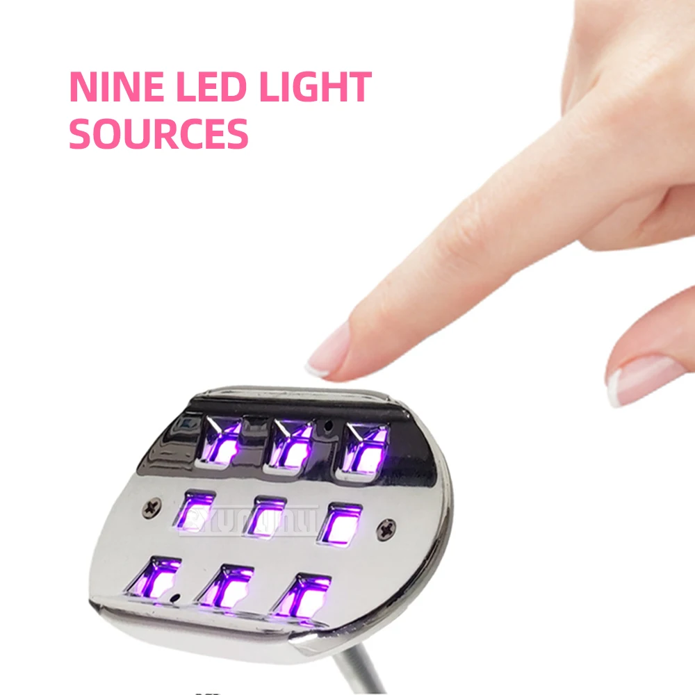 مصباح محمول مع ملصقات أظافر تشكيل سريع الجفاف