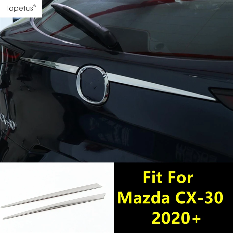 

Car Rear Trunk Tailgate Door Lid Strip Decoration Cover Trim For Mazda CX-30 2020 - 2024 Stainless Steel Accessories Exterior