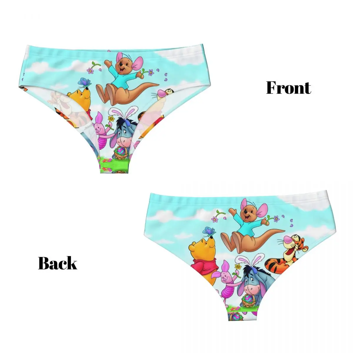 Bragas breves calientes de Anime lindo de Winnie The Pooh personalizadas ropa interior clásica elástica cómoda para mujer