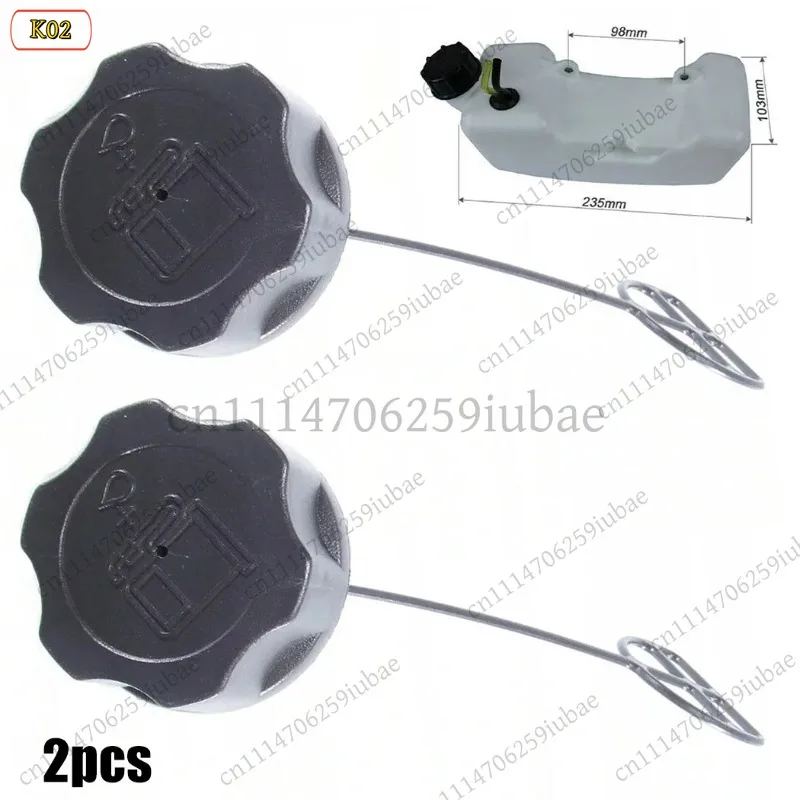 df 2pc Multi-Fuel Gas Tank Cap for Garden Trimmer Brush Cutter Replacement Parts Compatible with Parkside Fuxtec Güde Rotfuchs