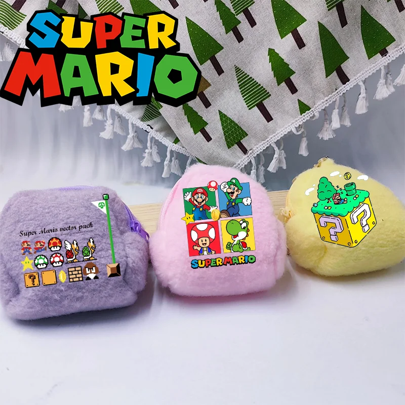 

Cartoon Super Mario Bros Coin Pouch Anime Character Luigi Princess Peach Mini Foldable Wallet Lightweight Portable Trendy Style