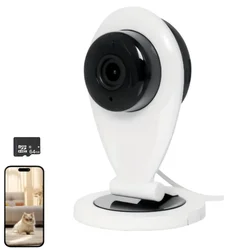 InCliick WLAN  Camera with App, Mobile Remote View WLAN Baby Monitor, Motion Detection, Night Vision Indoor Surveillance Camera