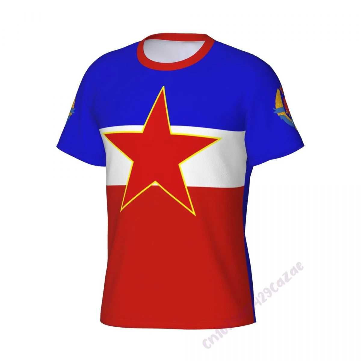 Yugoslavia Flag 3D T-shirt Men Running Sport Skinny Short Tee Shirt Male Gym Fitness Bodybuilding Workout Tops Clothing