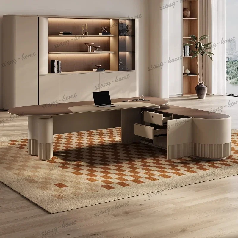 FG Organizers European Office Desk Executive Modern Multifunctional Office Desk Storage Luxury Mesas Escritorio Trendy Furniture
