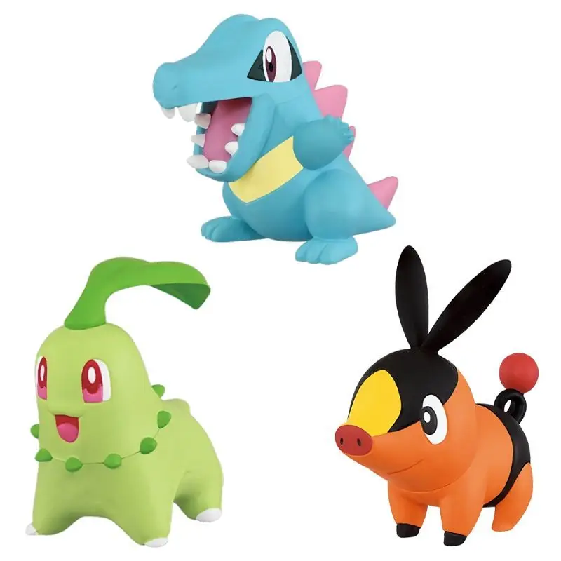 

Newest TOMY Original TAKARA Pokemon Figures Collectors Pokémon LEGENDS Z-A Chikorita Totodile Tepig Model Gift Anime Child Toy