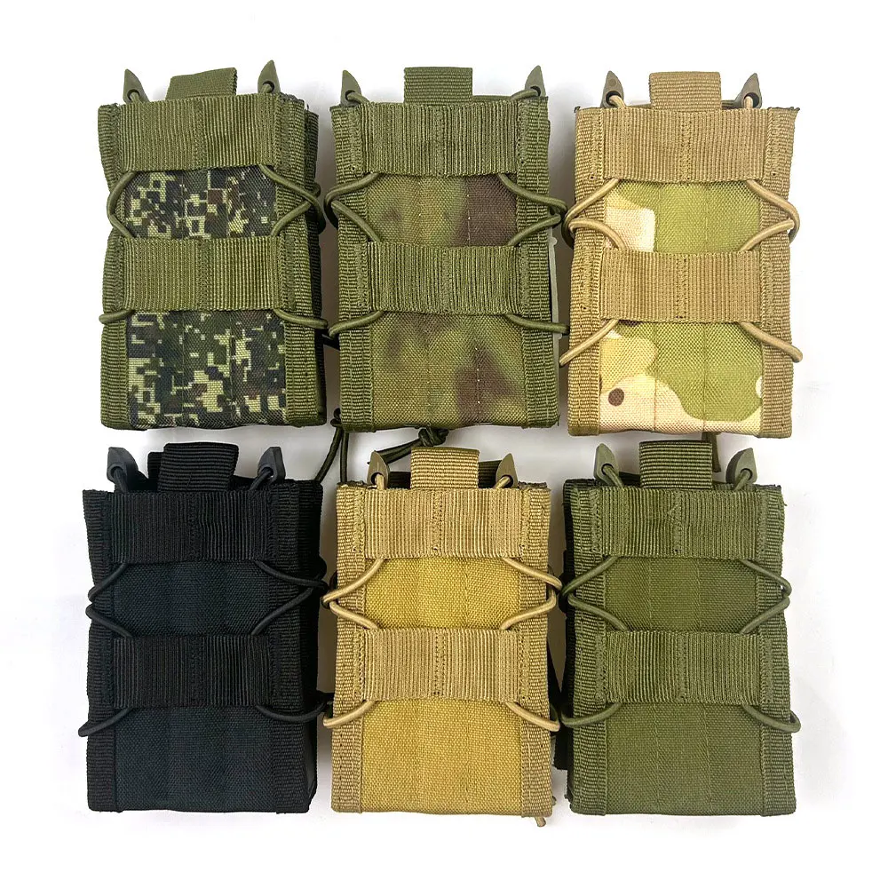 Tactical Single Layer 5.56 Rifle Magazine Pouch Webbing Molle Quick Release Attachment Pack Hunting Sports Accessory Bag NA46S