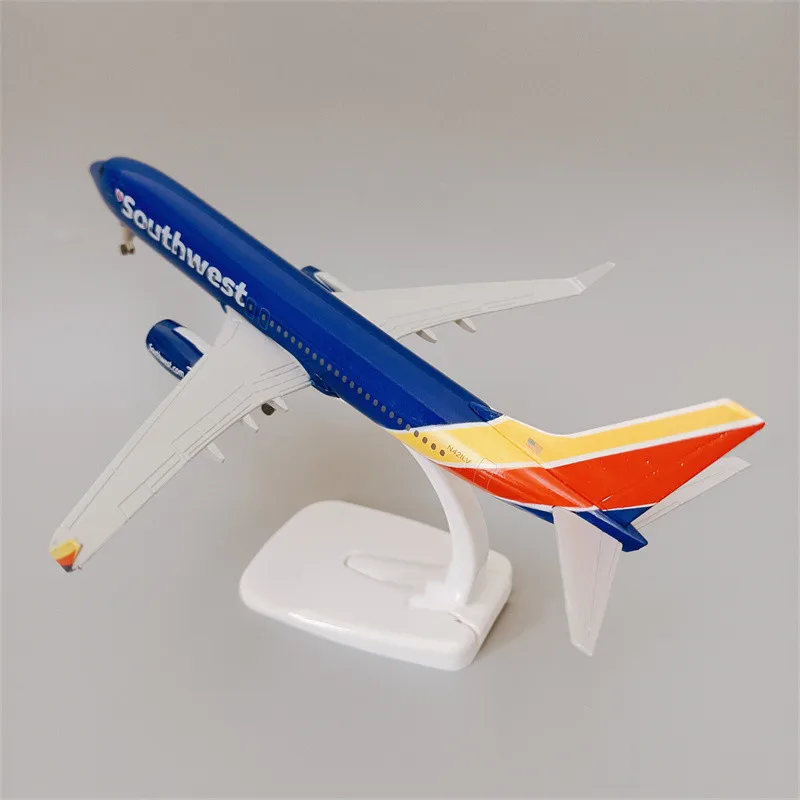 

NEW 20cm Alloy Metal Air USA Southwest Airlines Boeing 737 B737 Airways Diecast Airplane Model Plane Model Aircraft w Wheels