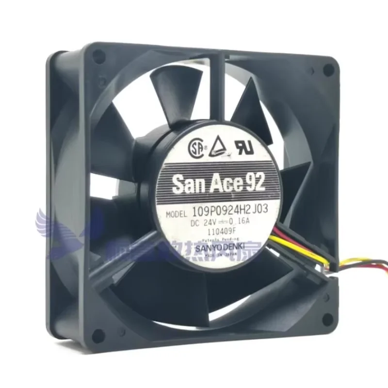 

Sanyo Denki 109P0924H2J03 DC 24V 0.16A 90x90x32mm 3-Wire Server Cooling Fan