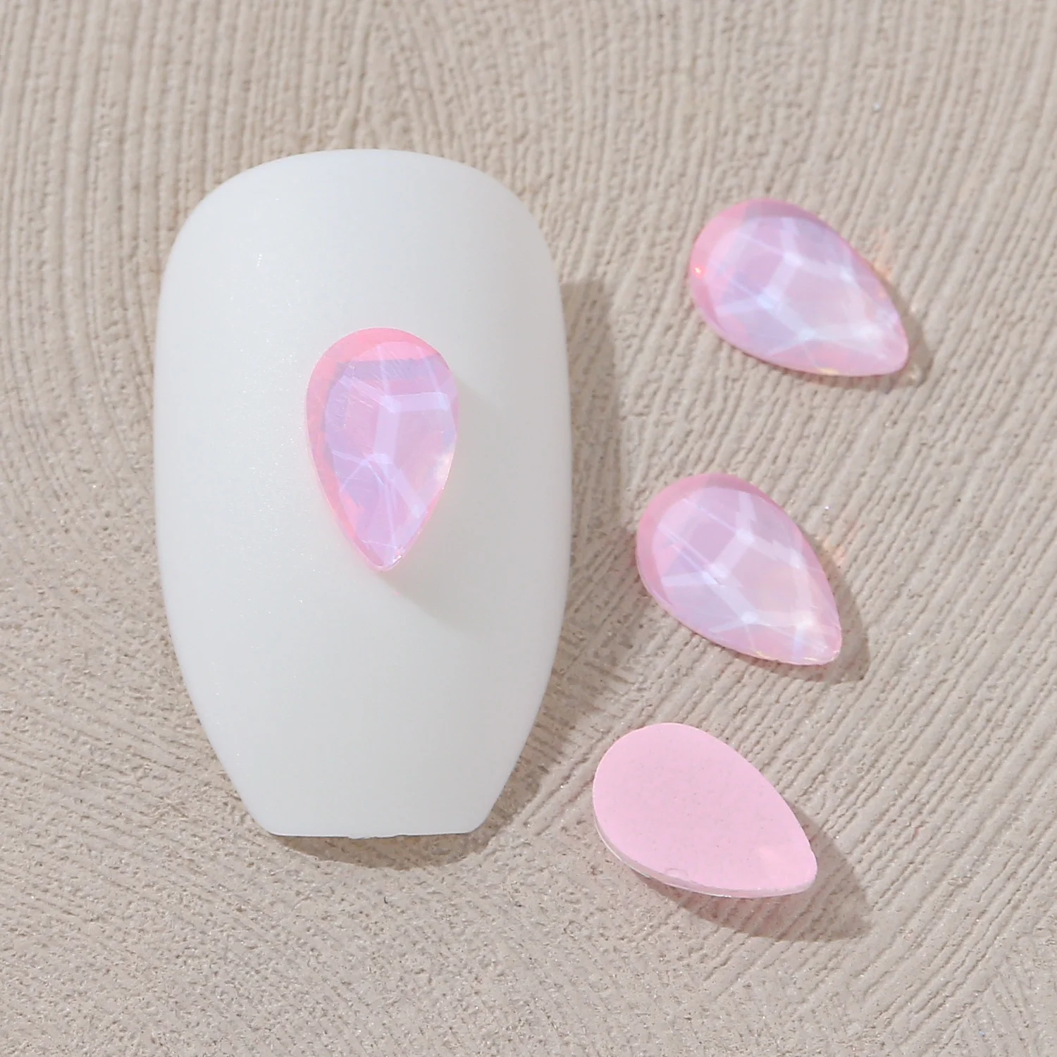 Opal Mocha Pink Mixed-Shaped Wholesale Flat bottom Nail Art rhinestones Self-Adhesive Shiny Glass Crystal 3D Nail Decoration