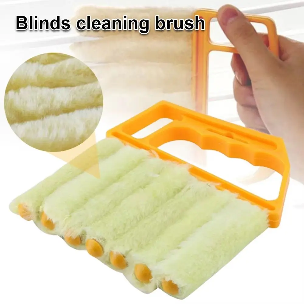 

5PCS Microfiber Material Washable Window Cleaner Detachable Design 7 Slats Brush Microfiber Dust Cleaner Brush Gap Cleaning