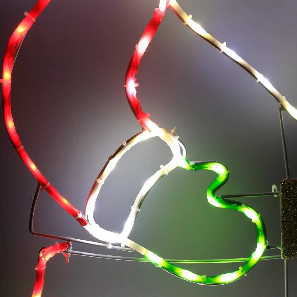 5ft 273 Led Santa Claus Licht Met Controller, Kleurrijk Neon Licht Voor Outdoor Indoor Home Garden Kerstfestival Feest