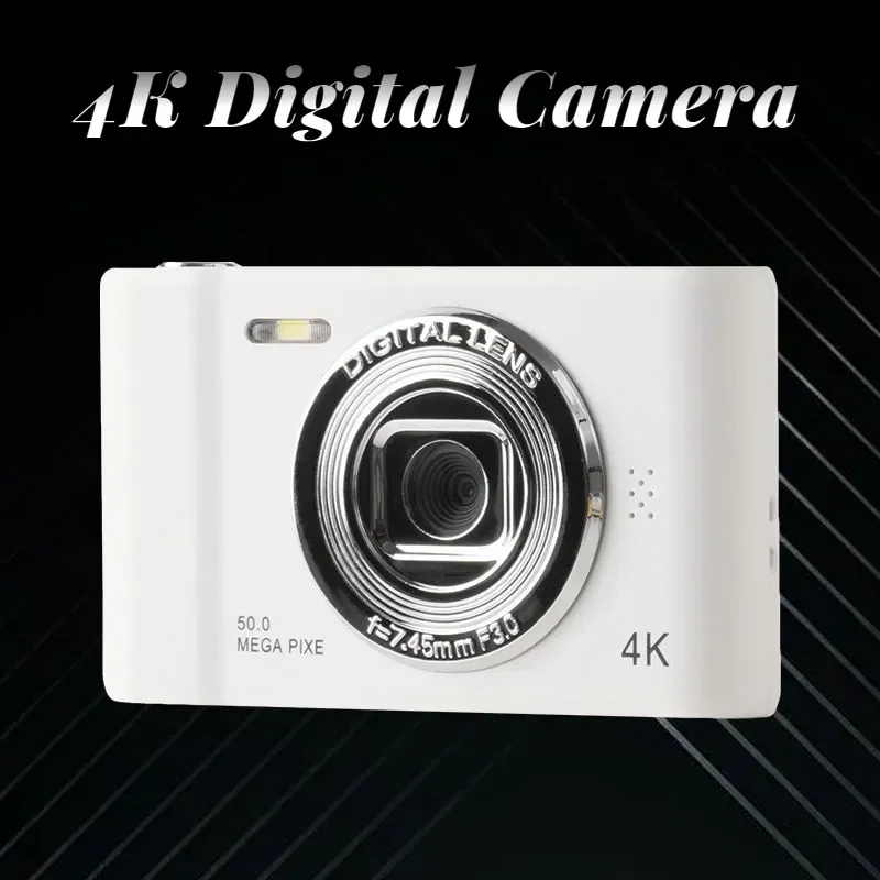 50 Megapixels HD Photography 2.4inch Screen Entry-Level Kids Campus Selfie Cam 4K Digital Camera Mini Retro Travel Selfie Camara