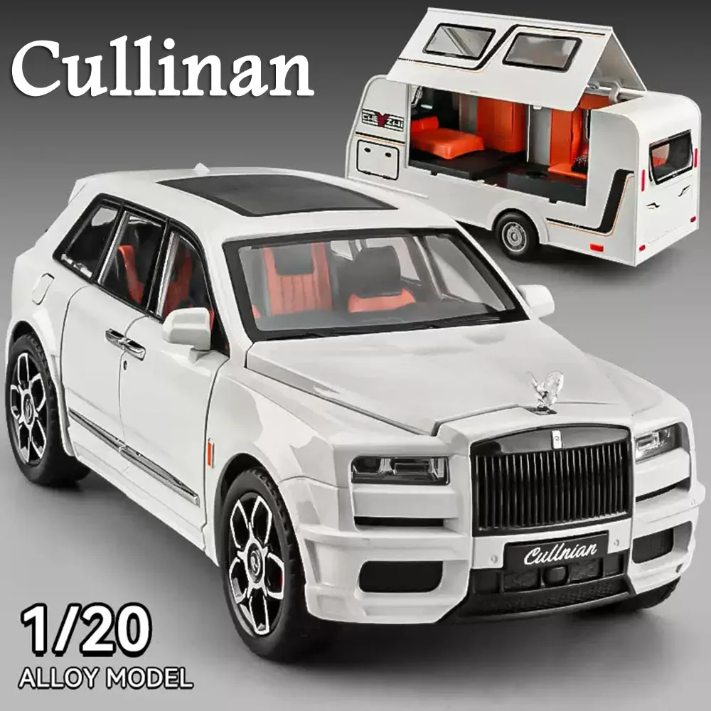 1:20 Rolls Royce Cullinan Alloy Diecast Motor Home Model Toys Car Doors Opened Sound Light Pull Back Vehices Kid's Birthday Gift