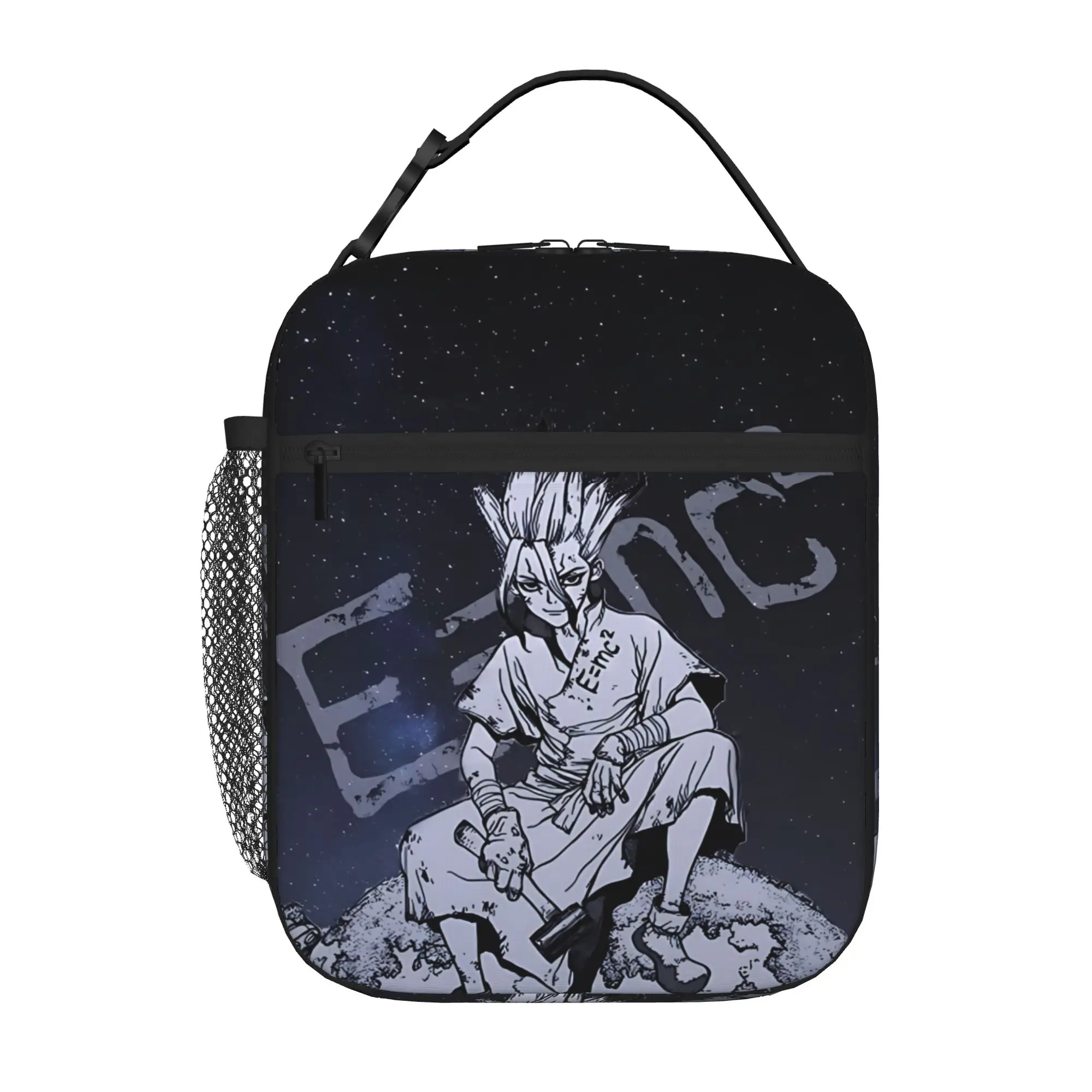 1 Piece For Students Food Container Senku Ishigami Planet Sci Fi Space Portable Pocket Dr.STONE Zipper Closure Food Pouch